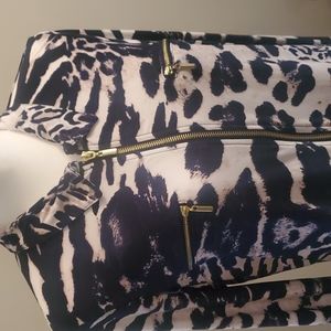 INC zip pocket blouse